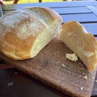 House-baked bread for every table at Pura Vida in El Calafate