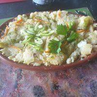 Lentils potato puree at Pura Vida in El Calafate