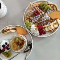 Tipumisu & hazelnut waffle. at Tipu in Mannheim