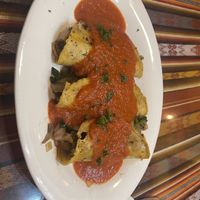 Mushroom enchiladas, vegan  at Sugar & Spice in Boquete