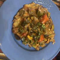   Hashbrowns with ratatouille  at Sugar & Spice in Boquete