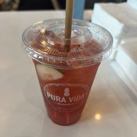 Watermelon cucumber juice  at Pura Vida in Fort Lauderdale