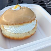 Caramel-lime cream donut at Go Nuts on Donuts in Christchurch