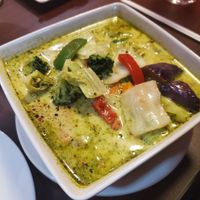 Vegetable Green Curry vegan and hot! at Rassame in Greensburg