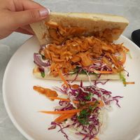 Bbq pulled jackfruit ciabatta. at Planta in Phnom Penh