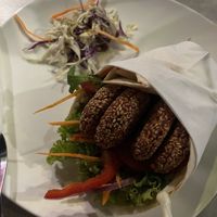 Falafel wrap  at Planta in Phnom Penh