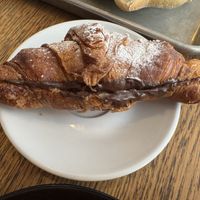 Croissant with chocolate filling   at Origin - Coffee Shop Végétal in Strasbourg