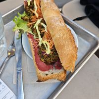 Falafel sandwich at Origin - Coffee Shop Végétal in Strasbourg