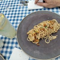 Spaghettis aux pignons et citron at Le Café de Chavannes in Chavannes-pres-renens