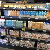 Plantbased milk  at La Vie Claire in Crozon
