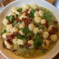 Gnocchi with “pancetta"  at Koko Green in Nice