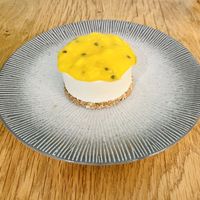Mango and passion fruit cheesecake   at Koko Green in Nice