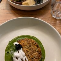 Crab cake and cheese plate (divine) at Koko Green in Nice