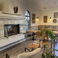 Inside dining  at Azure Palm Café in Desert Hot Springs