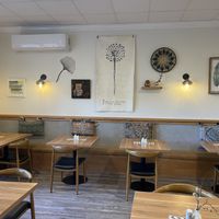 Inside dining  at Azure Palm Café in Desert Hot Springs