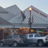 The sign from the street shows Mexican Bistro  at The Begging Burro in Custer