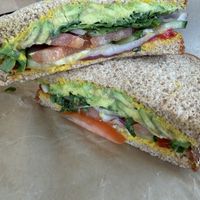 Veggie Sandwich from their sandwich-making section 😋  at Market of Choice in Corvallis