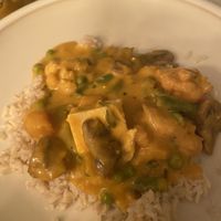 Vegan tofu mango curry   at Kabob and Curry in Providence