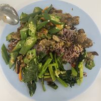 Pulled pork style Mushroom, rice and veggies   at Shuesinjai ฉือซินไจ in Bangkok