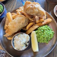 Fish and chips  at The Royal Castle in Dartmouth
