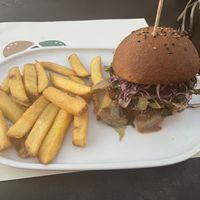 Lettuce in a bun - what is delivered for vegan burger option  at Etico Ristorante in Cabras