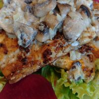 Tempe Steak with cuisson closeup at Good Stuff Cafe & Eco Store in Amed