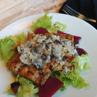 Tempe Steak... needs more salad + acid imho at Good Stuff Cafe & Eco Store in Amed