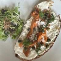 Vegan Salty Love - carrot lox bread w vegan cream cheese   at Good Stuff Cafe & Eco Store in Amed