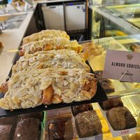 Delicious vegan almond croissant at Kitchen on the Corner in Swindon