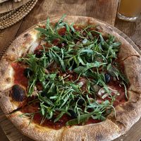 Customised ‘Vegan Queen’ - mushrooms, onion, black olive, sun-dried tomato, garlic, basil and rocket 5* (95k)   at Francesco's Pizza in 