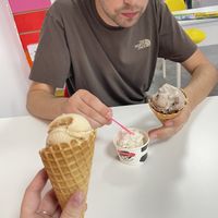 Biscoff, oreo, chocolate ‘cream’ and vanilla  at Rainbow Scoops  in Darlington