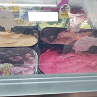 Labelled vg/plant based options at Rainbow Scoops  in Darlington