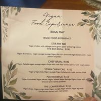 Vegan Braai menu (allegedly on Saturdays)  at Romeo and Vero Vegan Butcherie and Restaurant  in Cape Town