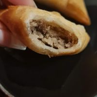 Mince inside samosa #Veganuary at Romeo and Vero Vegan Butcherie and Restaurant  in Cape Town