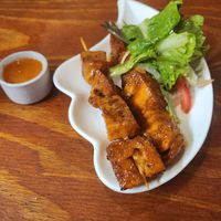 Kababs and salad at Romeo and Vero Vegan Butcherie and Restaurant  in Cape Town