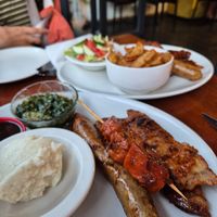 Grill plate with fufu at Romeo and Vero Vegan Butcherie and Restaurant  in Cape Town