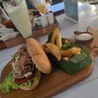 Pulled jackfruit sandwich at SALT in Amed