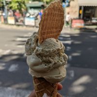 Vegan pistachio at Gelateria Vernazza in La Spezia