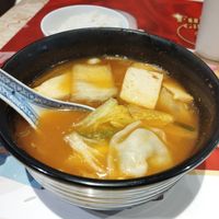 Kimchi Dumplings Soup with Rice  at Zuya Vegetarian 竹雅素食 - Marina Square in Central Singapore