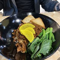taiwanese braised meat w rice (noodles are also an option)  at Zuya Vegetarian 竹雅素食 - Marina Square in Central Singapore
