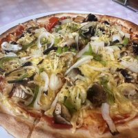   at Dolphin Pizzas in Symi