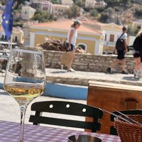   at Dolphin Pizzas in Symi