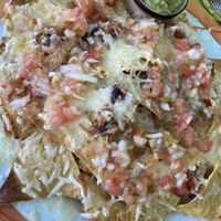 Vegan Nacho Tray Close-Up  at The Blarney Stone in Menorca