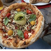 Delicious vegan pizza   at SoHo Trattoria in Paris