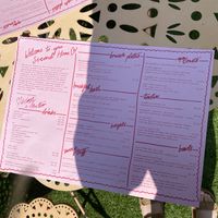 Menu summer 2023  at Second Home Studio + Cafe in Aberdeen