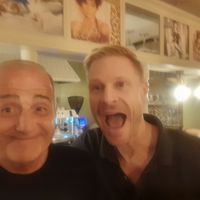 Me and benny the owner great guy at Radio Sabich in Tenerife