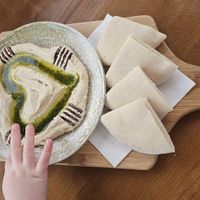 Wee impatient hand.... at Radio Sabich in Tenerife