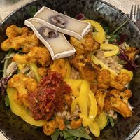 Veganoot salad, quite nice but a bit sour.  at Anne&Max - Hoytema in The Hague