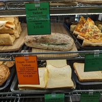 Vegan sandwich option with vegan cheese and vegan mayo at Elizabeth Town Bakery Cafe in Elizabeth Town