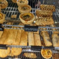 Labelled vegan roll at Elizabeth Town Bakery Cafe in Elizabeth Town